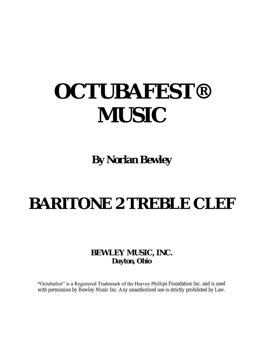 Octubafest Baritone 2 Treble Clef Part Book - Tuba/Euphonium Quartet
