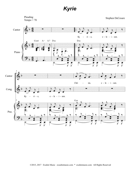 Kyrie (from "Mass for the People of God" - Piano Score) image number null