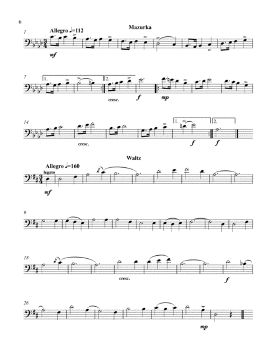 Stylistic Etudes for Bassoon, Trombone, or Euphonium Bassoon scores gallery preview page 6
