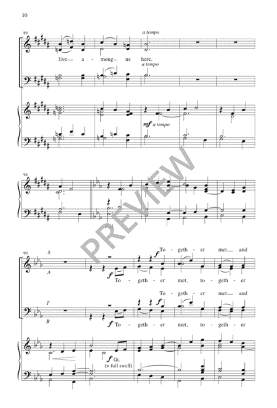 I Come with Joy 4-Part scores gallery preview page 10