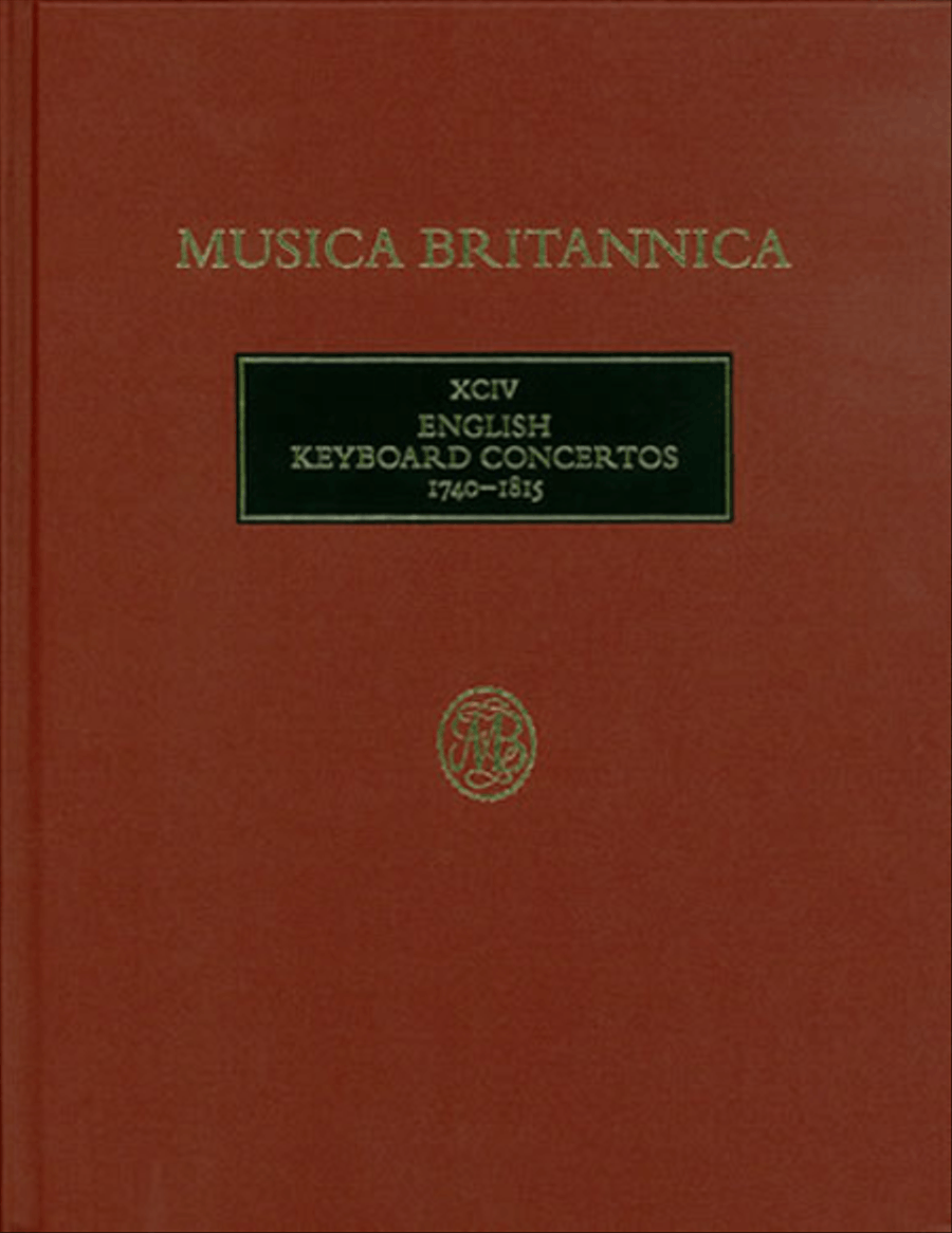 Book cover for English Keyboard Concertos 1740-1815 (XCIV)