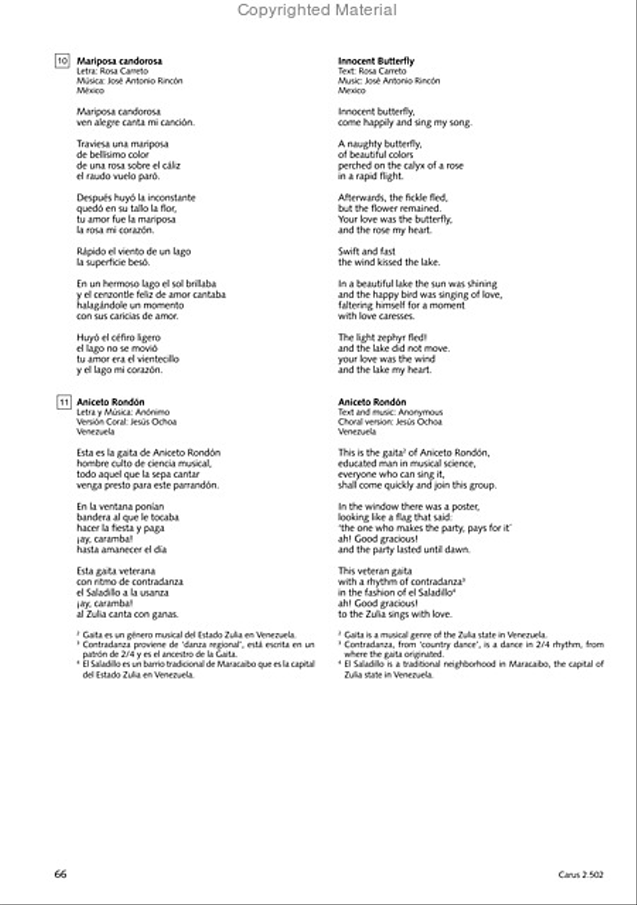 Makumbebe II. Latin American Choral Repertoire. Carmina mundi. Music + CD Choir scores gallery preview page 66