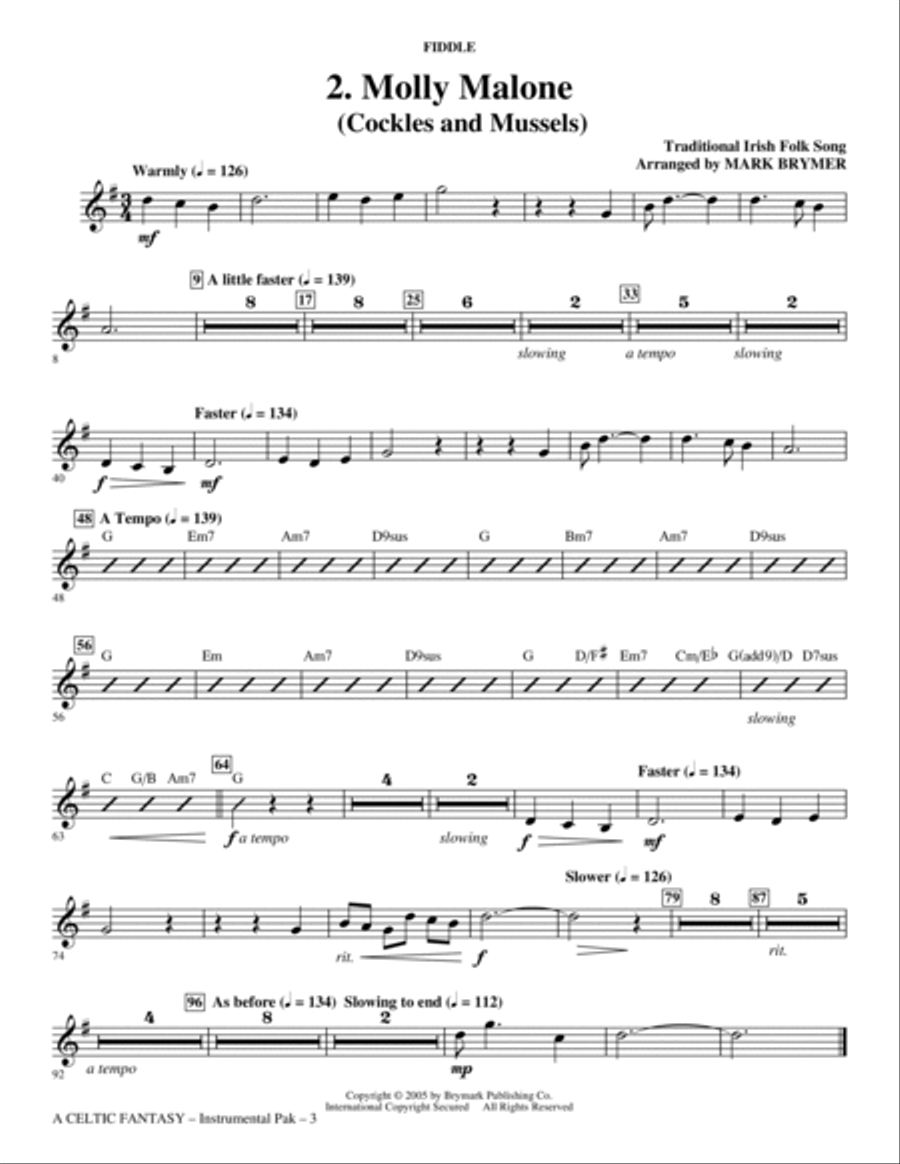 A Celtic Fantasy - Fiddle Choir scores gallery preview page 3