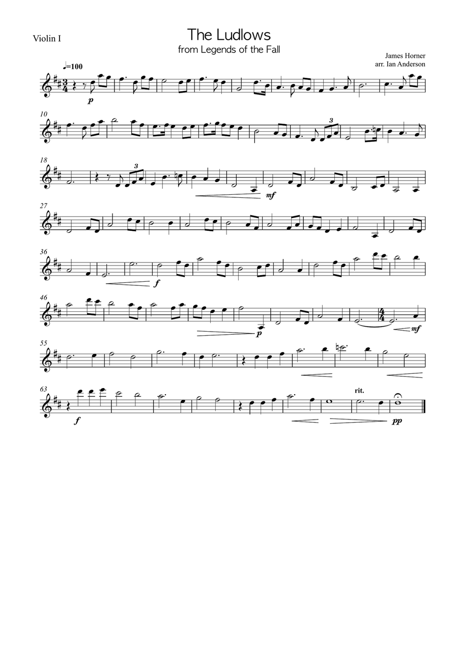 Legends Of The Fall String Quartet scores gallery preview page 4