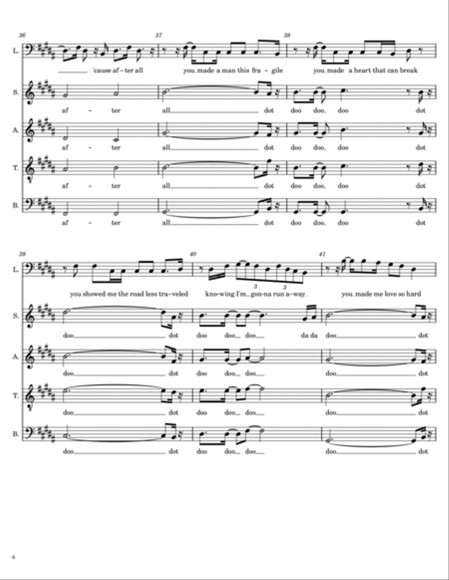 Dear God A Cappella scores gallery preview page 6