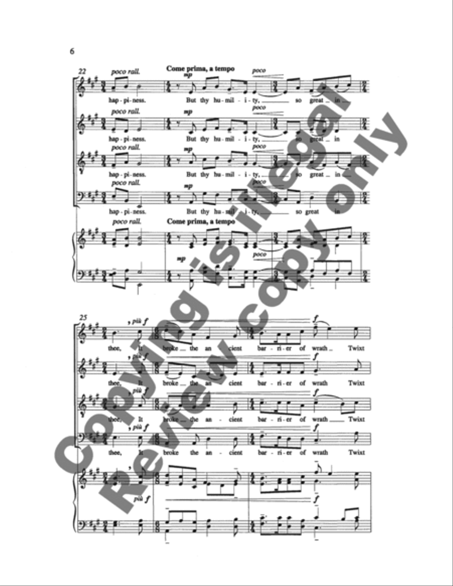 Two Hymns to the Virgin: 1. To Rise Beyond the Stars 4-Part scores gallery preview page 13