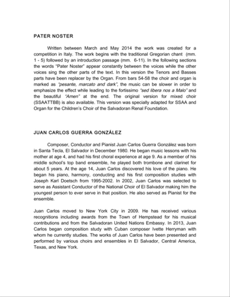 Pater Noster (SSAA & Organ) SSAA scores gallery preview page 2