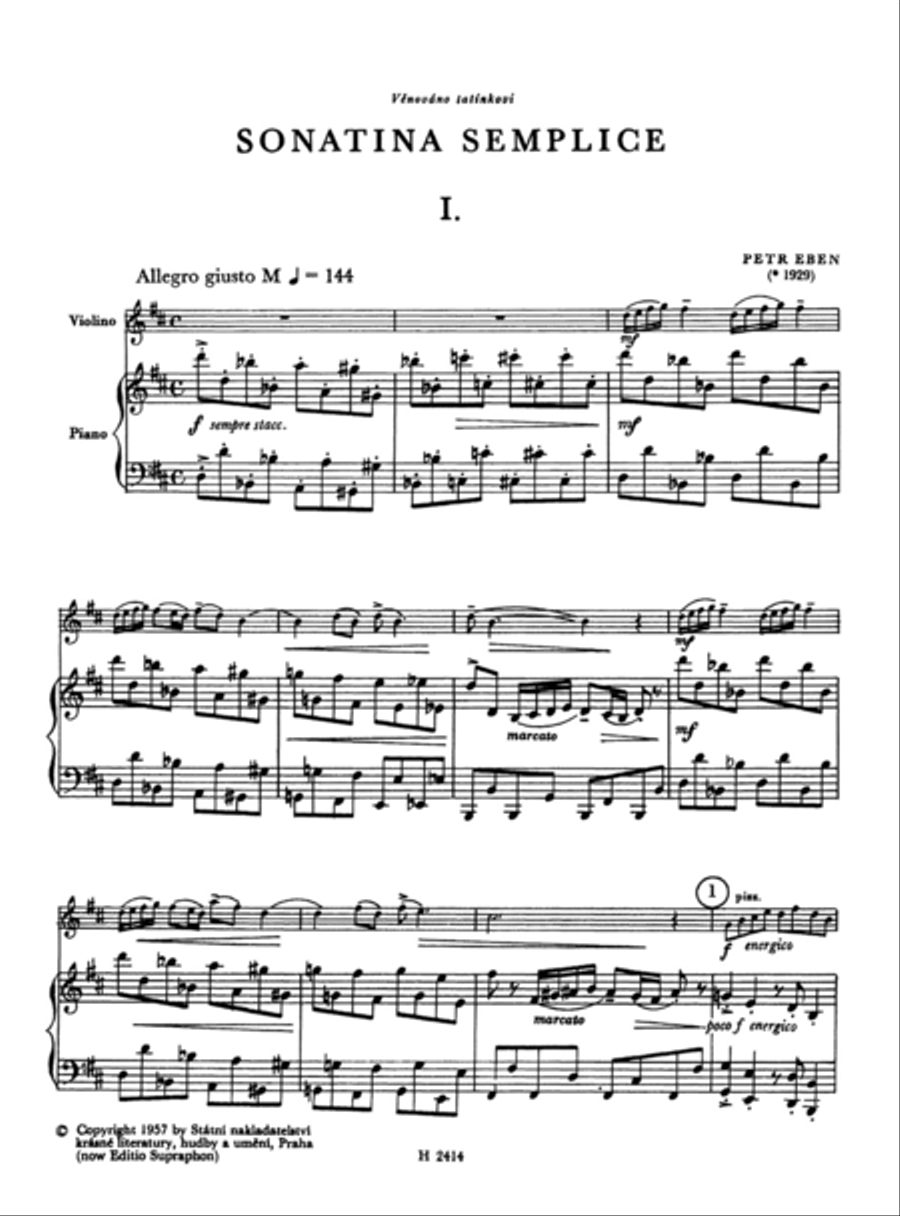 Sonatina semplice für Flöte oder Violine und Klavier Flute scores gallery preview page 2