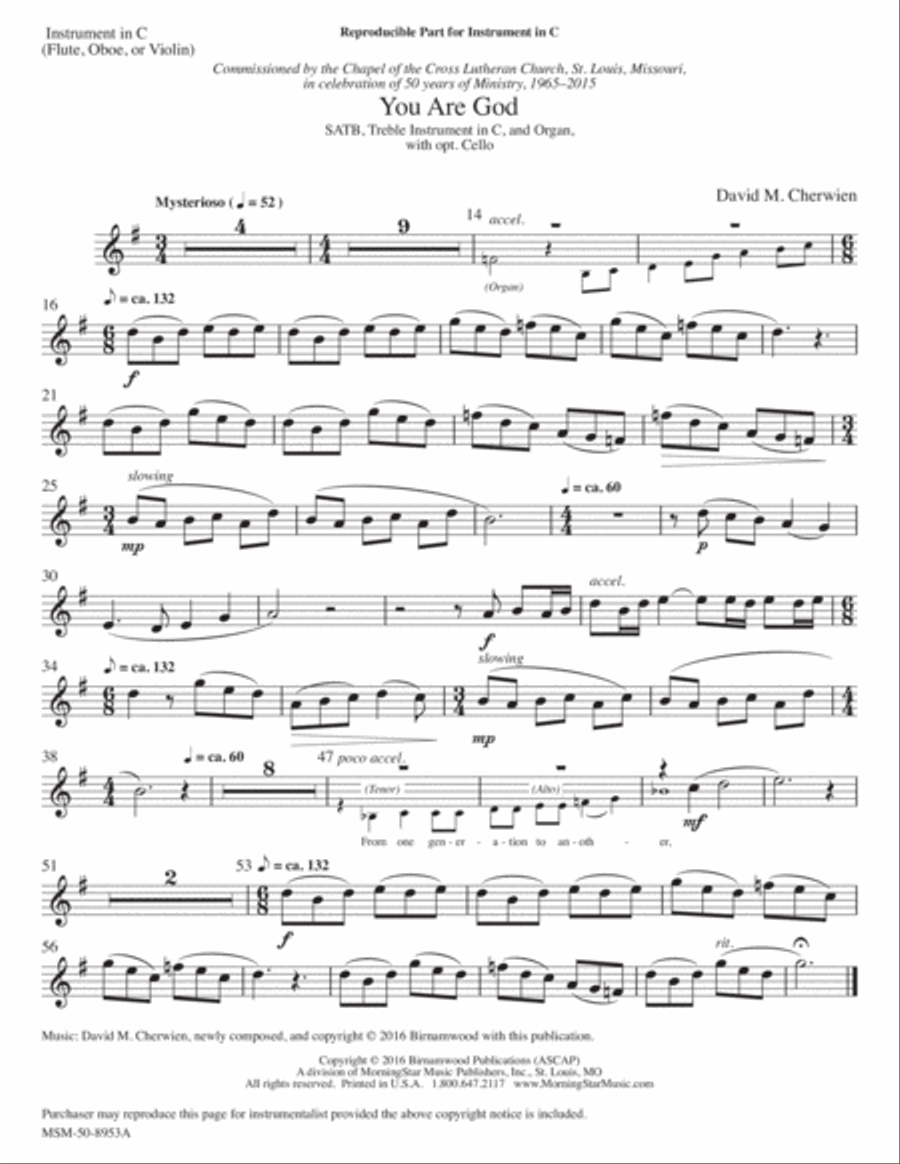 You Are God Choir scores gallery preview page 1