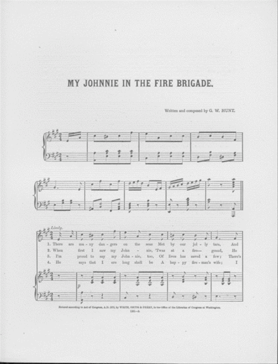 My Johnnie in the Fire Brigade. Song Voice scores gallery preview page 2