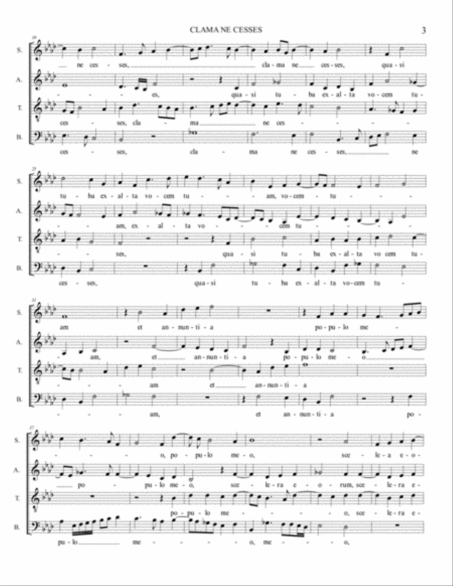 CLAMA NE CESSES - Appenzeller B. - For SATB Choir 4-Part scores gallery preview page 3