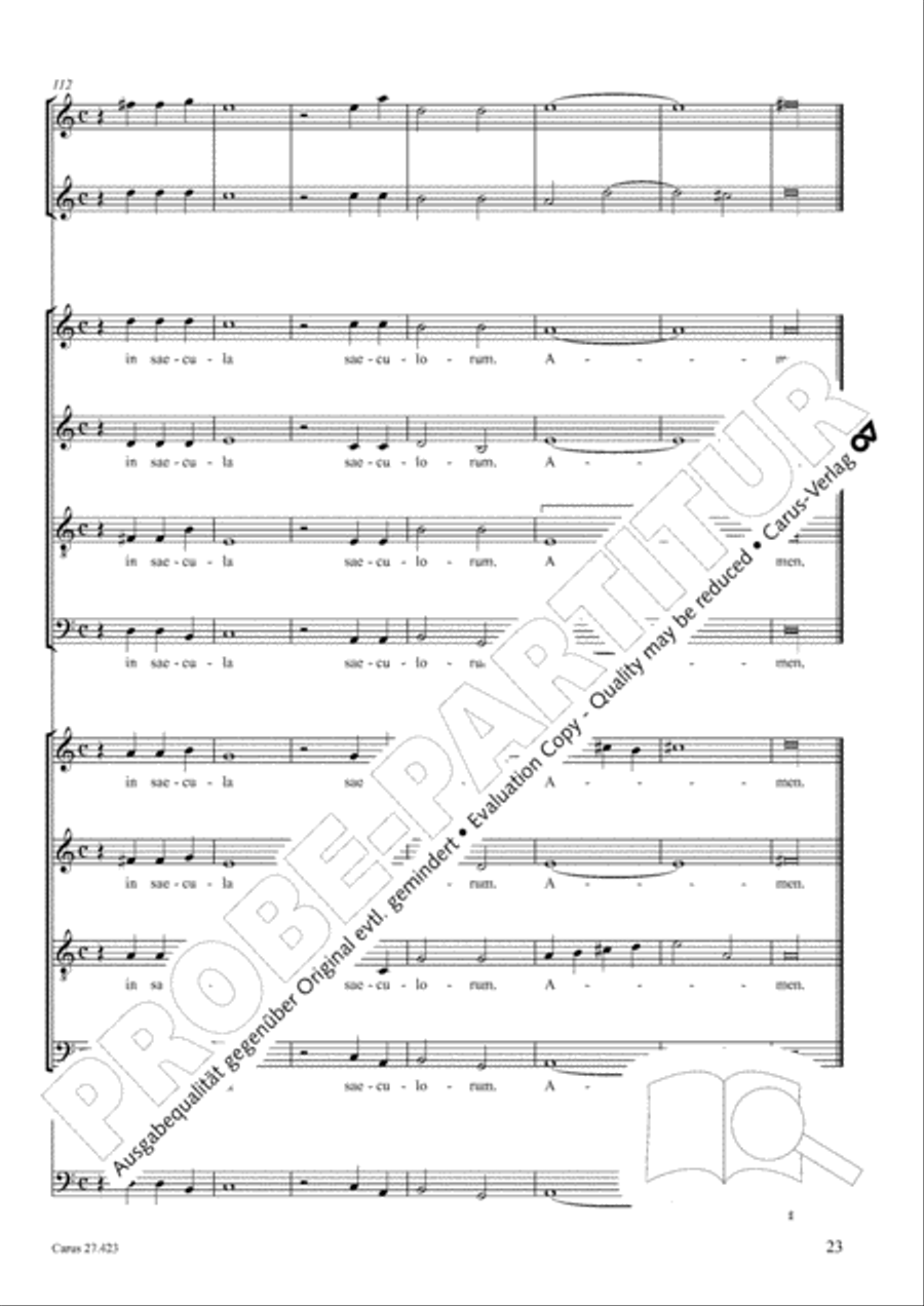 Laudate Dominum Secondo 4-Part scores gallery preview page 24