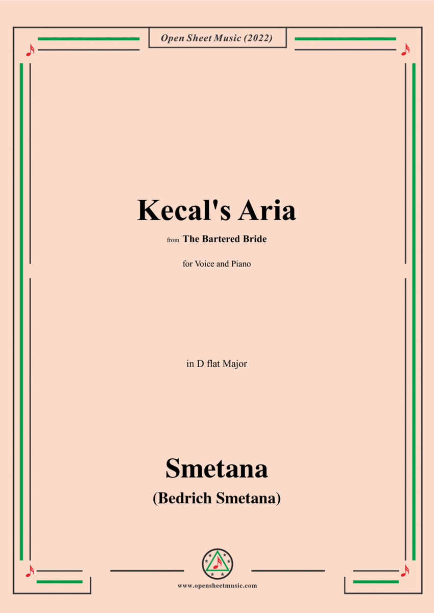 Smetana-Kecal's Aria,in D flat major image number null