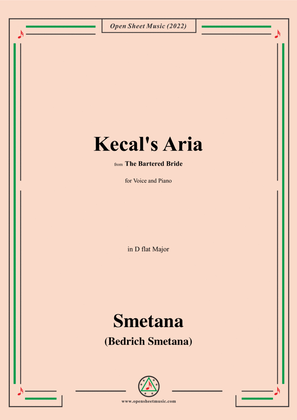 Book cover for Smetana-Kecal's Aria,in D flat major