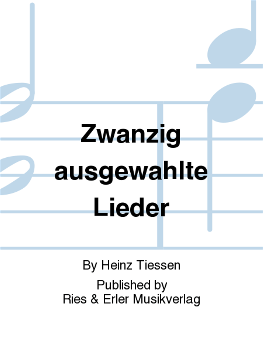 Zwanzig ausgewahlte Lieder School and Community scores gallery preview page 1