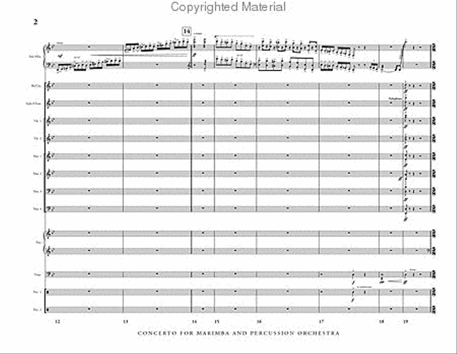 Concerto No. 2 for Marimba and Percussion Orchestra Percussion Ensemble scores gallery preview page 3