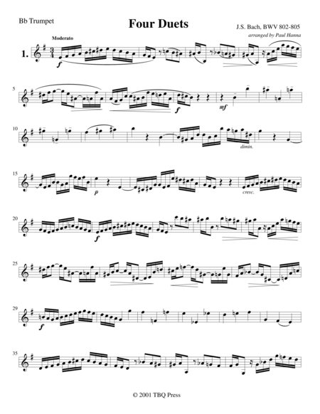 Four Duets, BWV 802-805