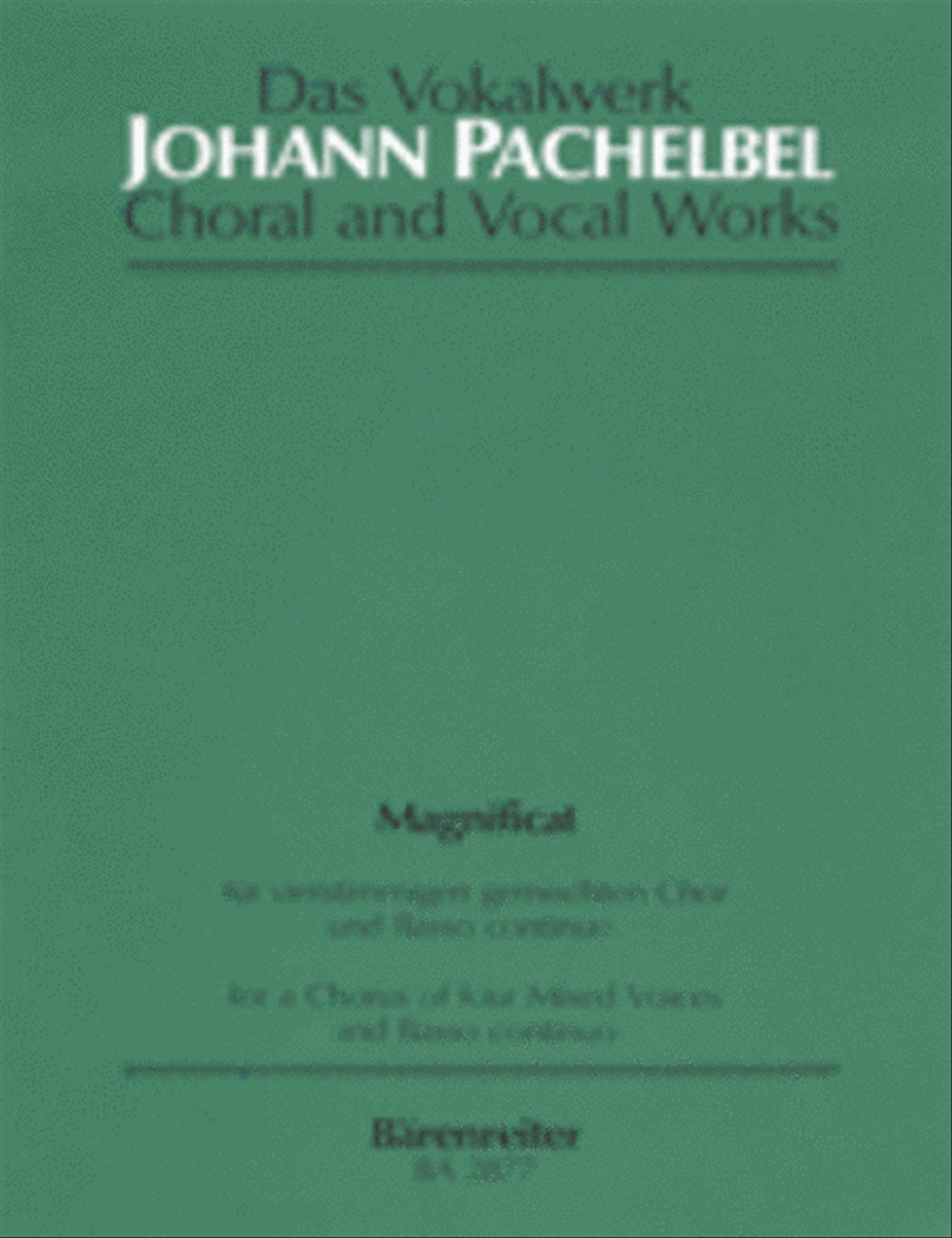 Magnificat for a Chorus of four mixed voices and Basso continuo