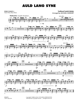 Auld Lang Syne - Percussion 1