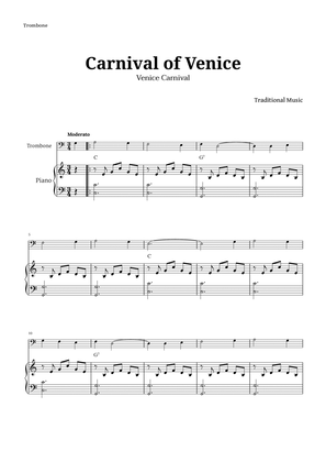 Carnival of Venice for Trombone and Piano
