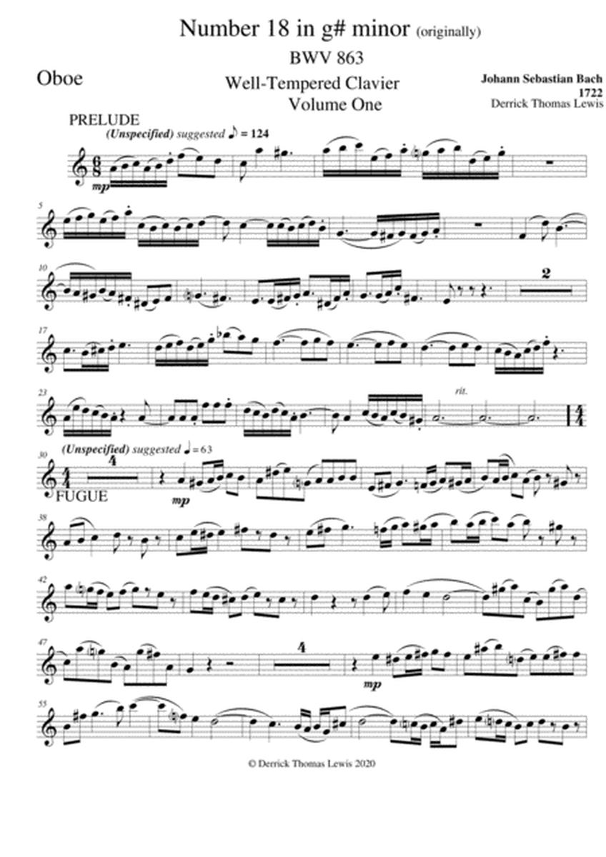 BACH: Well-Tempered Clavier Bk.1 No 18 image number null