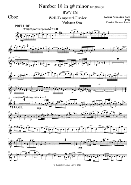 BACH: Well-Tempered Clavier Bk.1 No 18 image number null