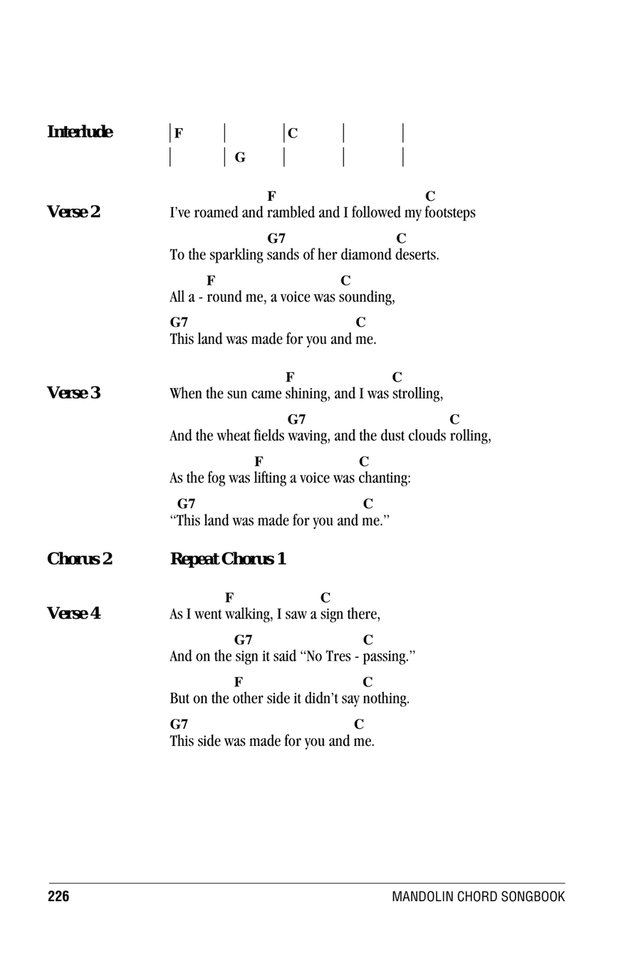 This Land Is Your Land Mandolin scores gallery preview page 2