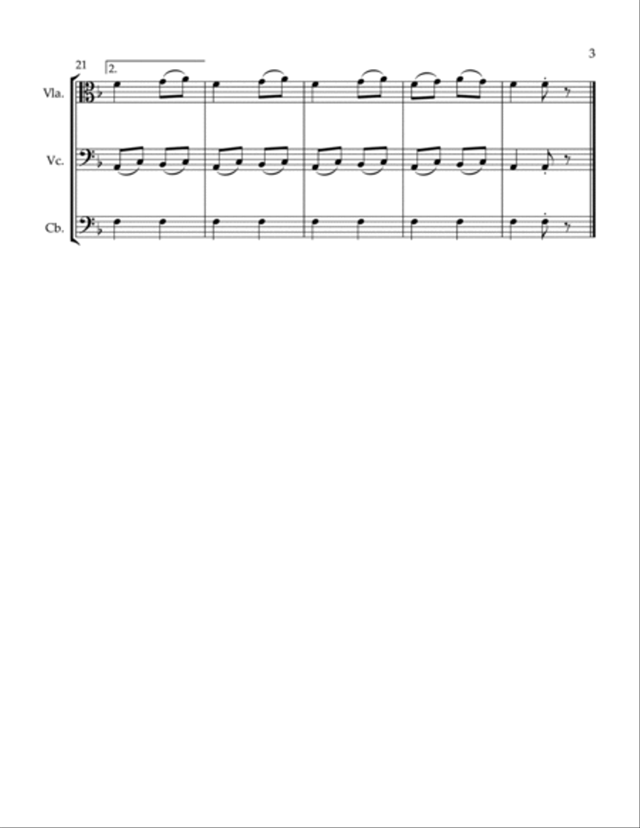 2 Trios Bedtime Menuetto 2 Trios Bedtime Menuetto String Trio scores gallery preview page 3