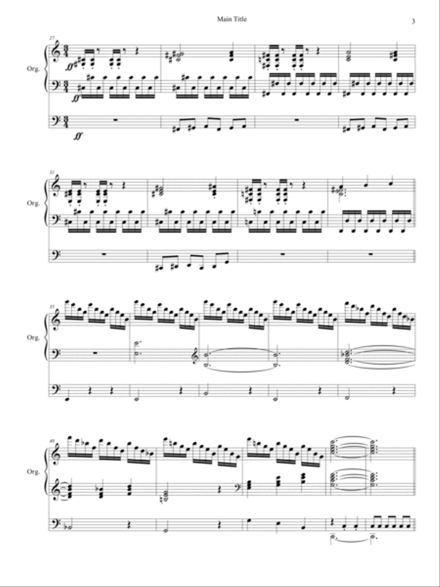 Main Titles Organ Solo scores gallery preview page 4