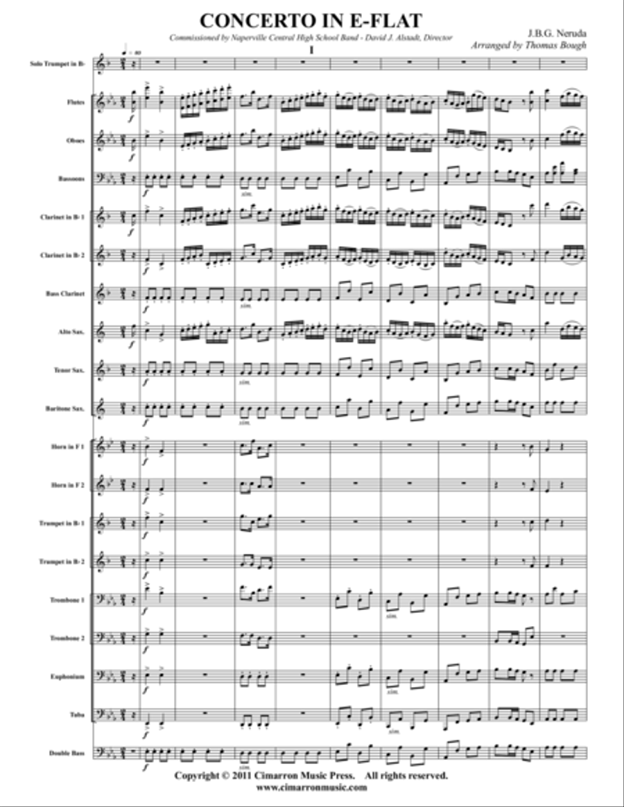 Concerto in Eb Concerto in Eb Concert Band scores gallery preview page 1