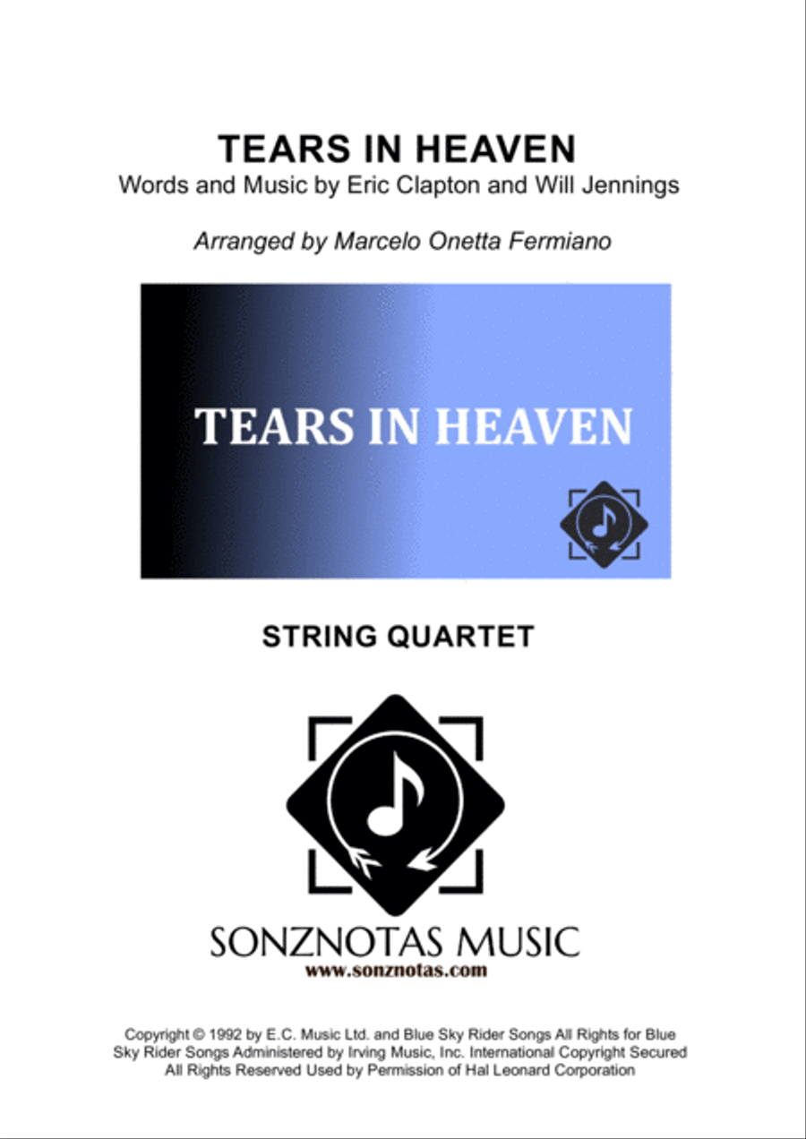 Tears In Heaven String Quartet scores gallery preview page 1