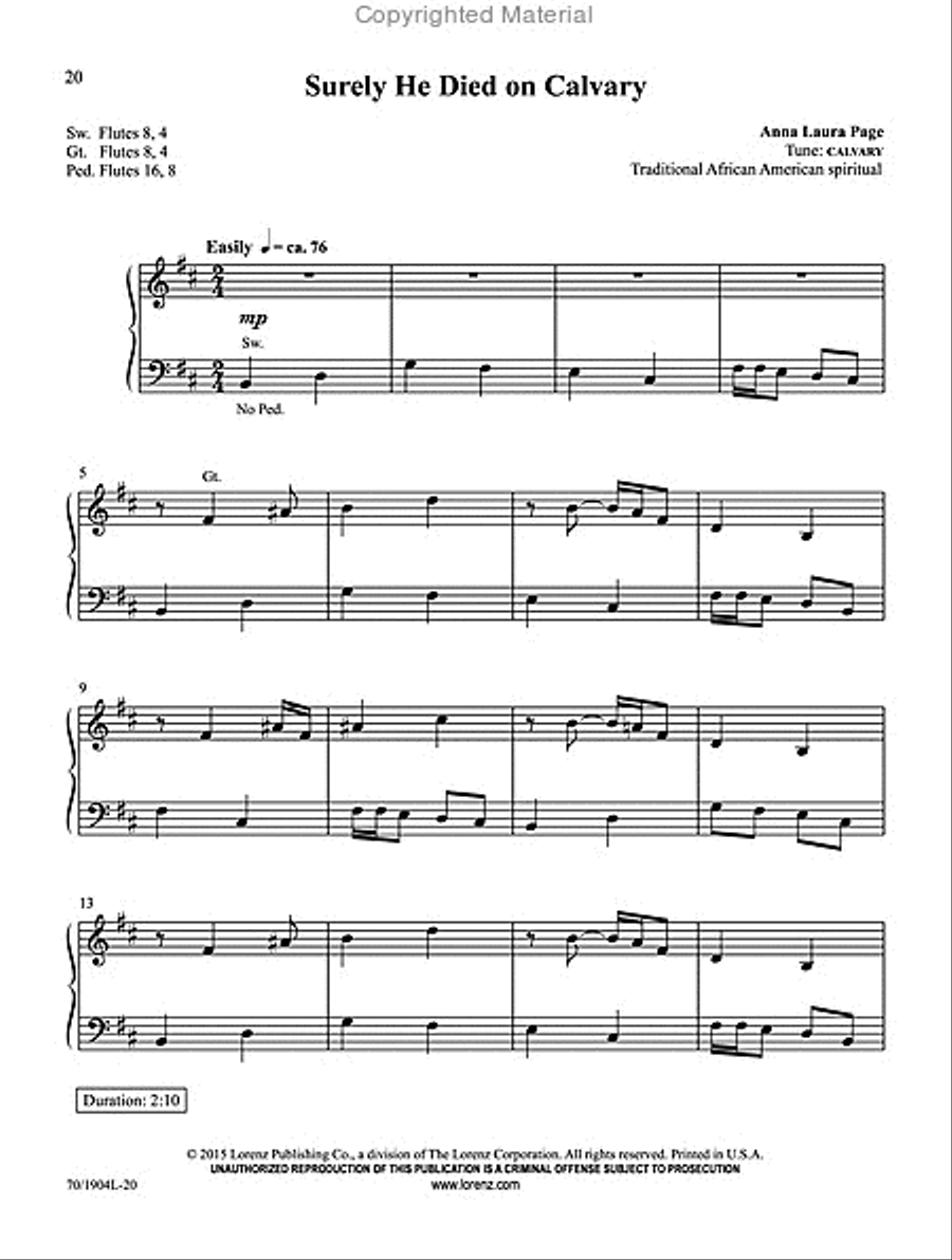 And Through Eternity I’ll Sing On Organ Solo scores gallery preview page 12