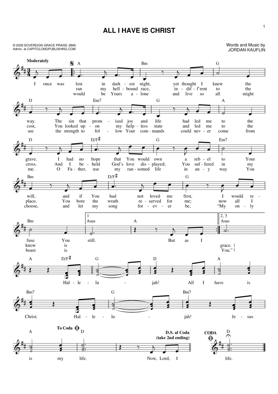 All I Have Is Christ All I Have Is Christ Flute scores gallery preview page 1