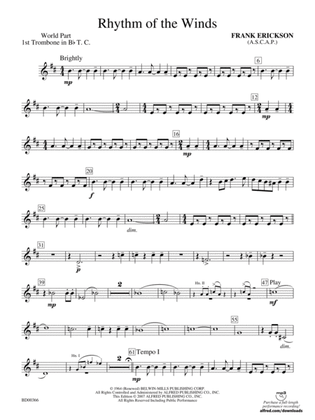 Rhythm of the Winds: (wp) 1st B-flat Trombone T.C.