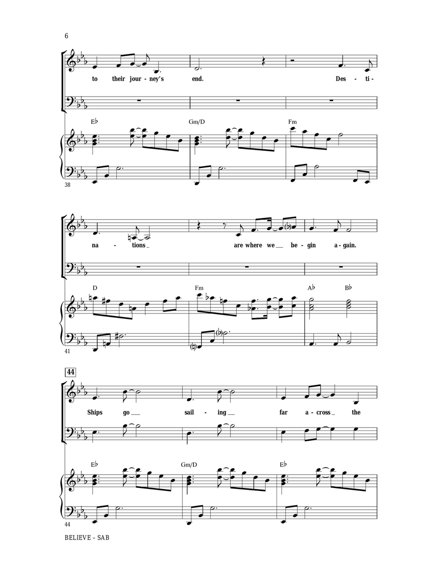 Believe (from The Polar Express) (arr. Mac Huff) 3-Part scores gallery preview page 6