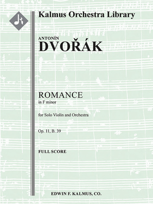 Book cover for Romance in F minor, Op. 11, B. 39