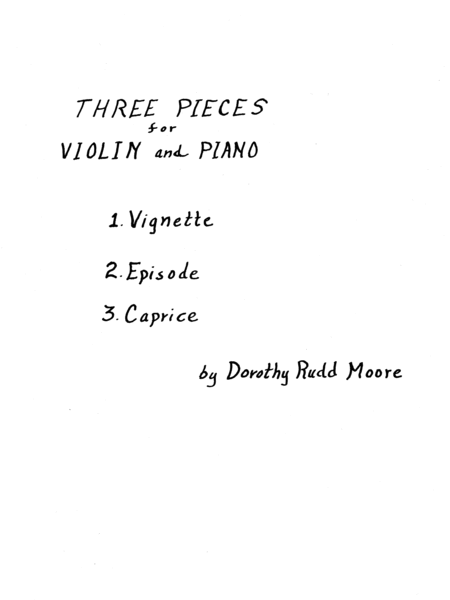 [Moore] Three Pieces for Violin and Piano