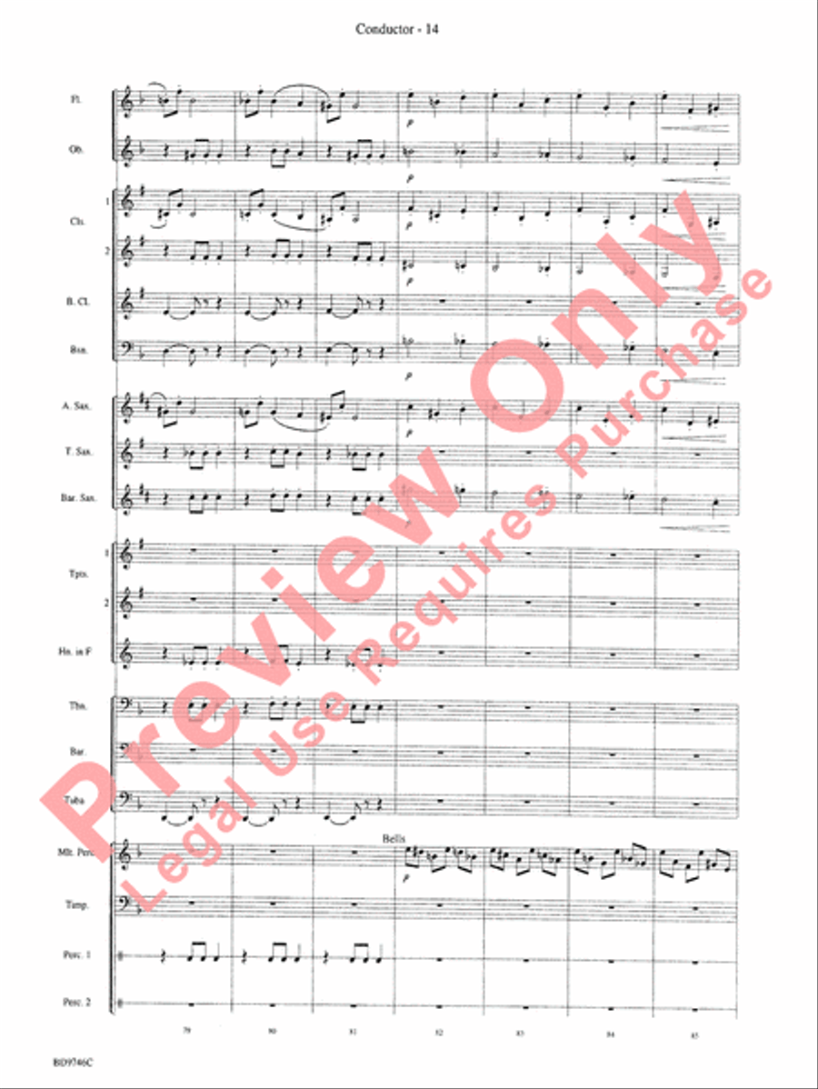 Peer Gynt Suite Concert Band scores gallery preview page 16