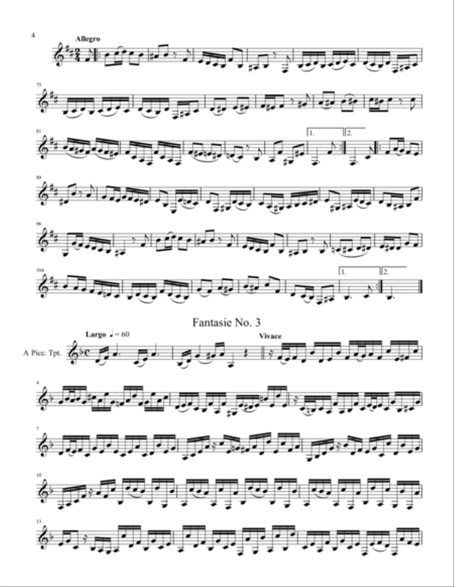 12 Fantasias Cornet scores gallery preview page 5