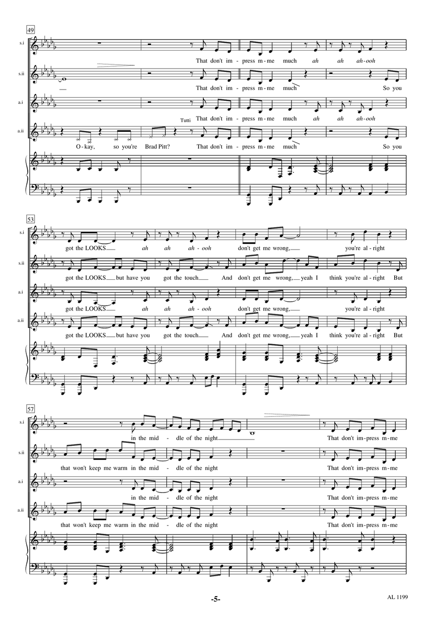 That Don't Impress Me Much SSAA scores gallery preview page 5