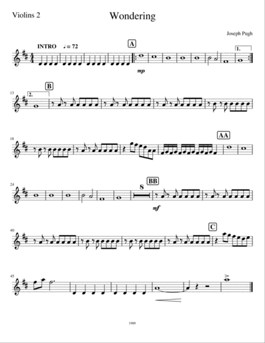 Concerto #1(Wondering) Concerto #1(Wondering) Concert Band scores gallery preview page 2