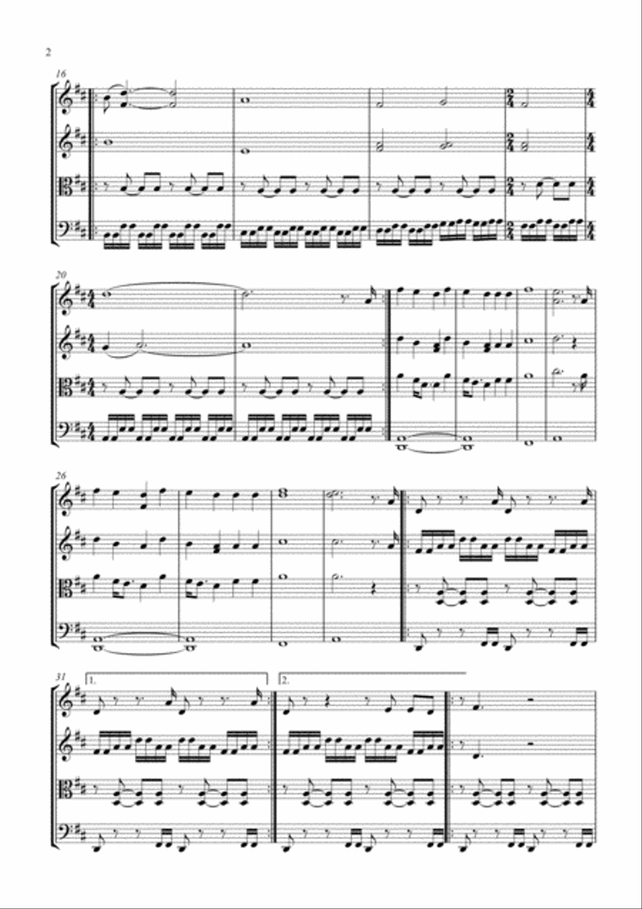 I Will Wait String Quartet scores gallery preview page 2