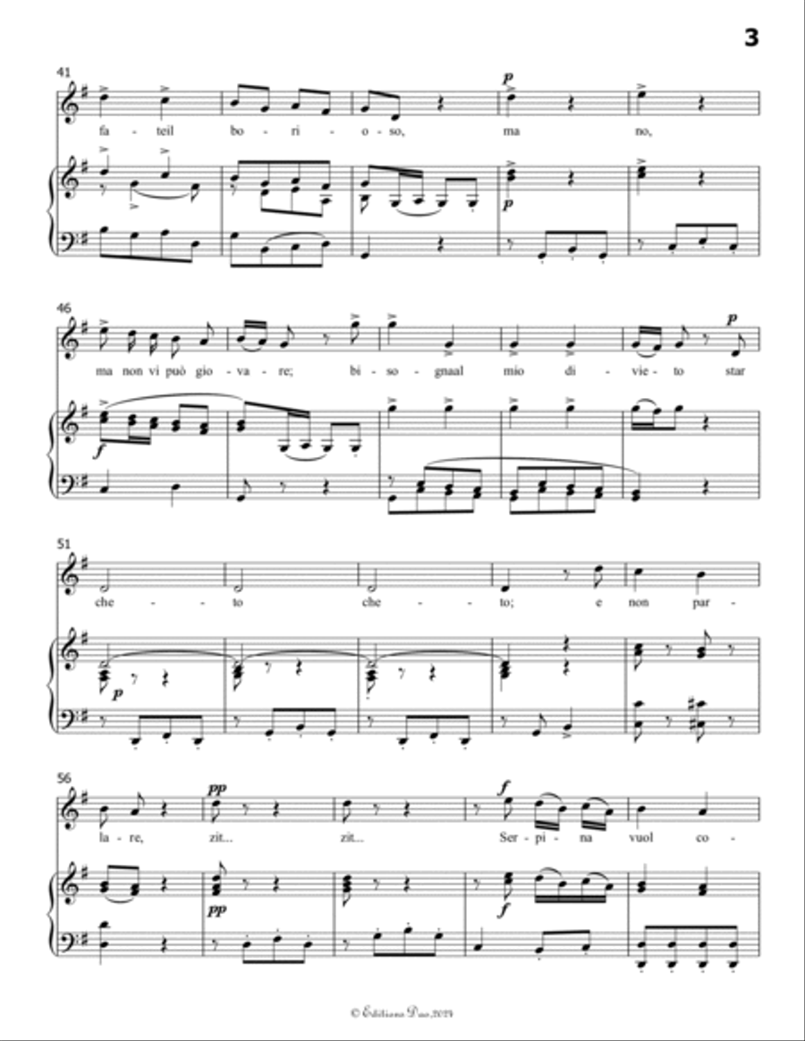 Stizzoso,mio stizzoso,by Pergolesi,in G Major Voice scores gallery preview page 5