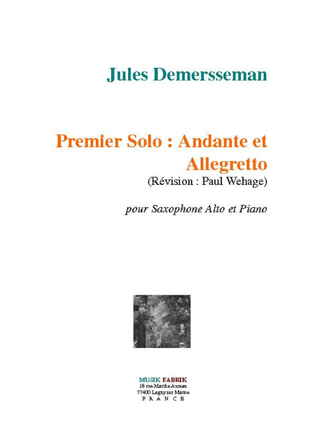 Premier Solo: Andante et Allegro