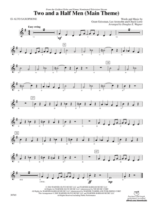 Two and a Half Men (Main Theme): E-flat Alto Saxophone