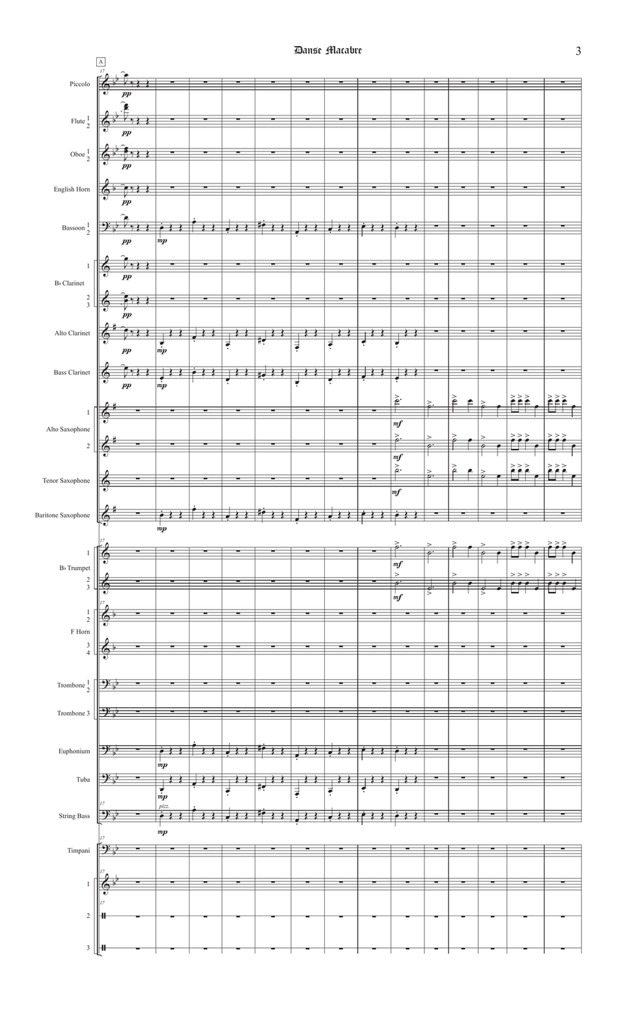 Danse Macabre (Wind Orchestra/Concert Band) Concert Band scores gallery preview page 3