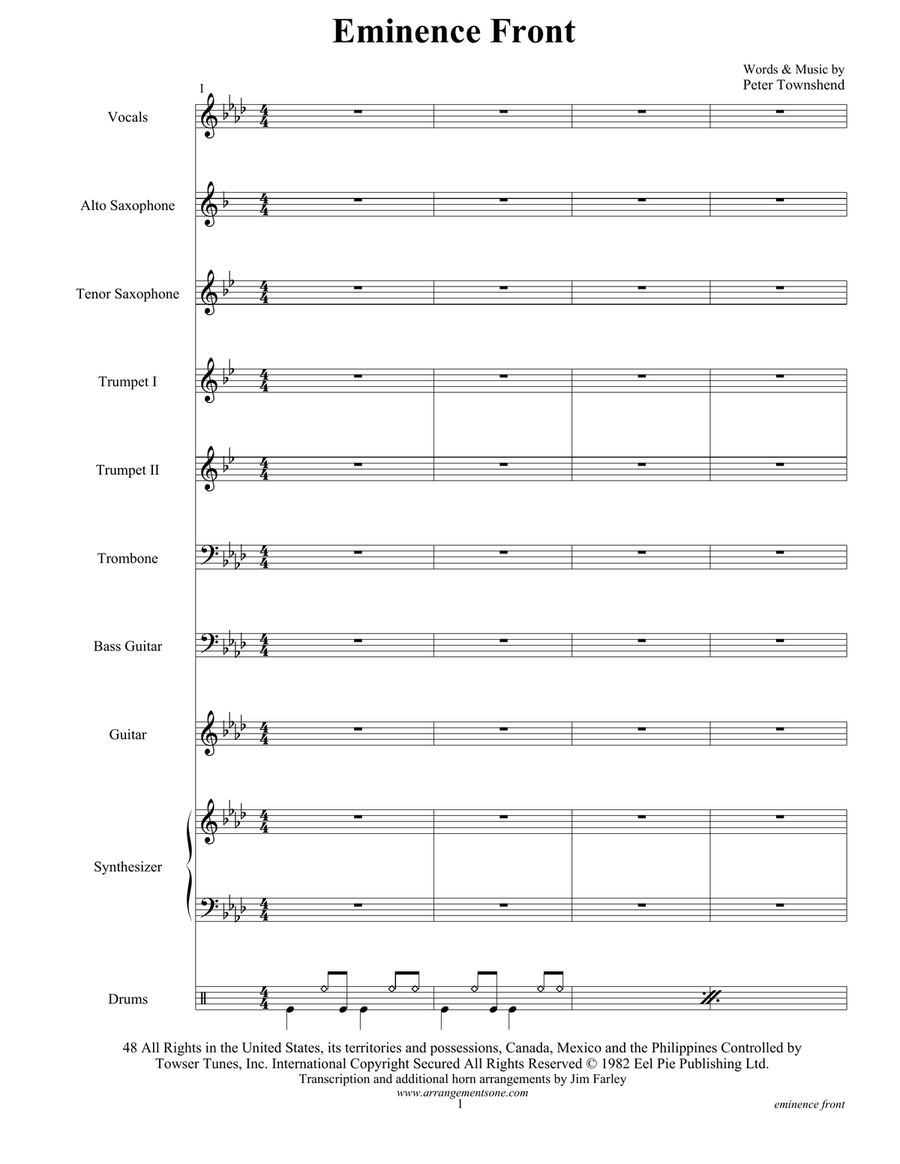 Eminence Front Large Ensemble scores gallery preview page 5