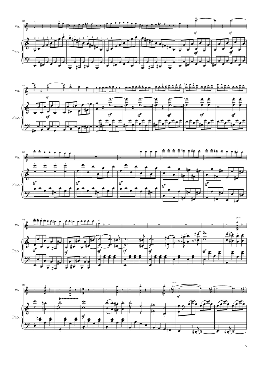 Beethoven - Violin Sonata No.9, Op.47 'Kreutzer' - Mov1. Adagio - for violin and piano Duet Original Violin Solo scores gallery preview page 5