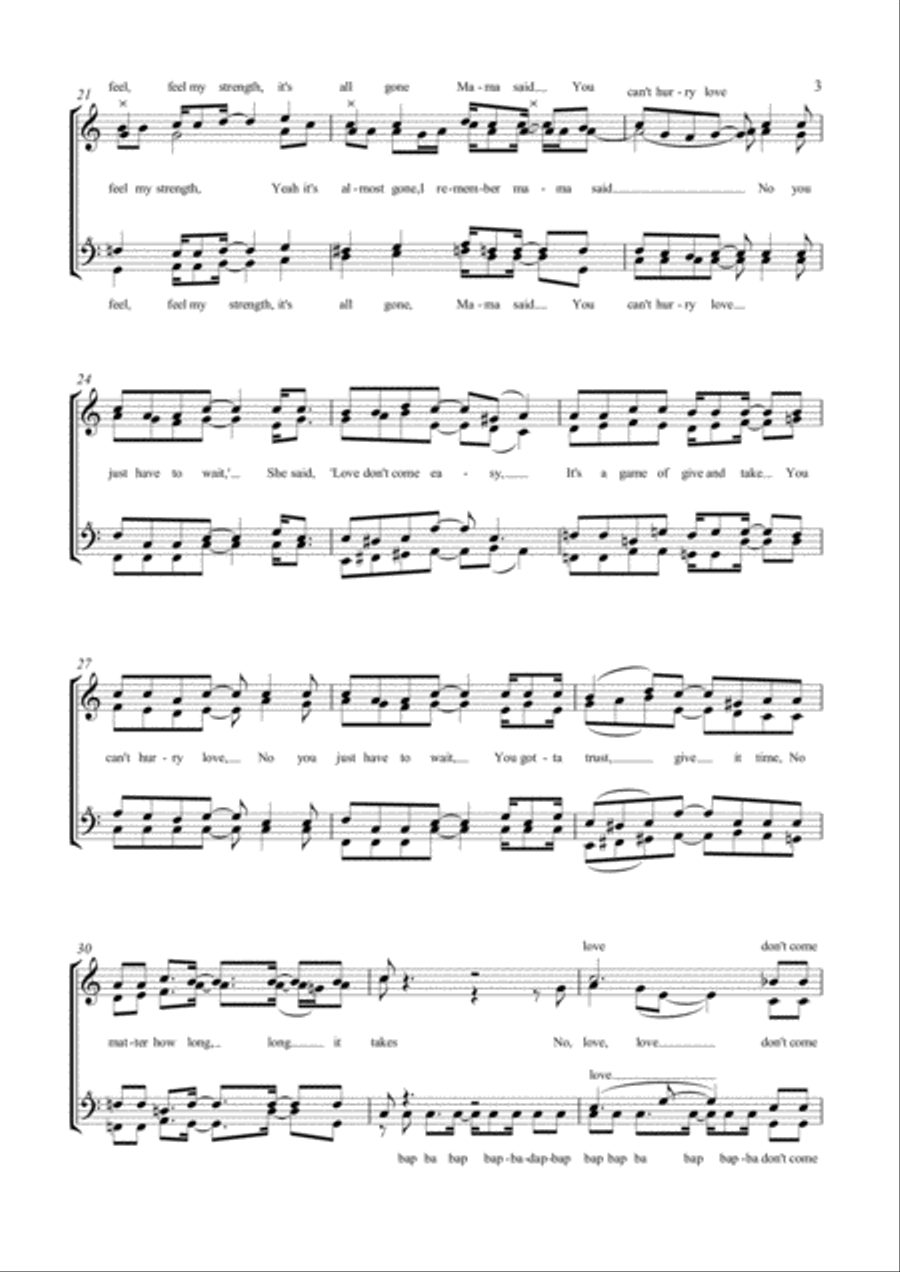 You Can't Hurry Love SSAA scores gallery preview page 3