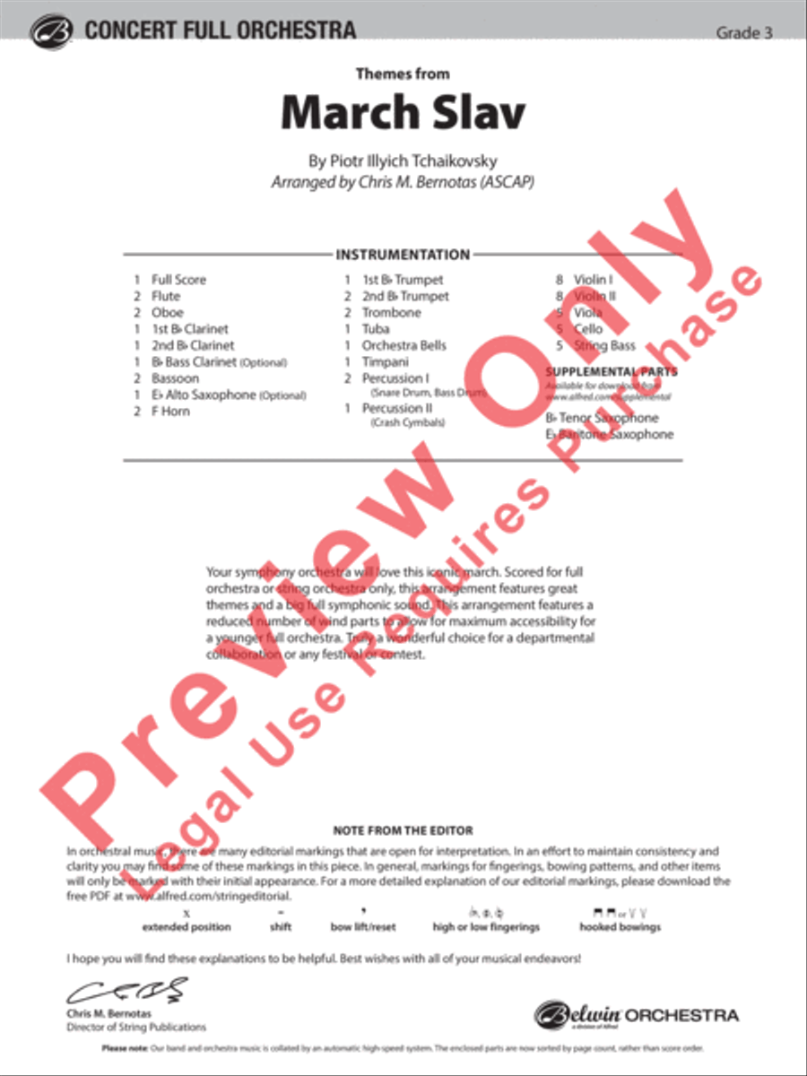 Themes from March Slav Full Orchestra scores gallery preview page 2
